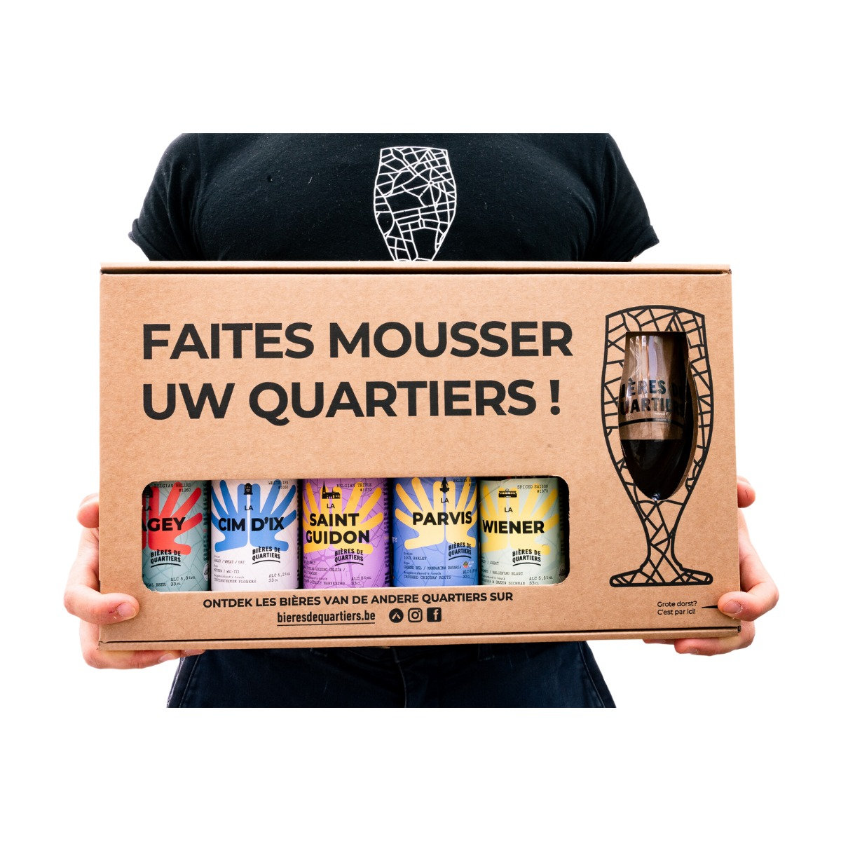 Coffret Bières de Quartiers + 1 verre