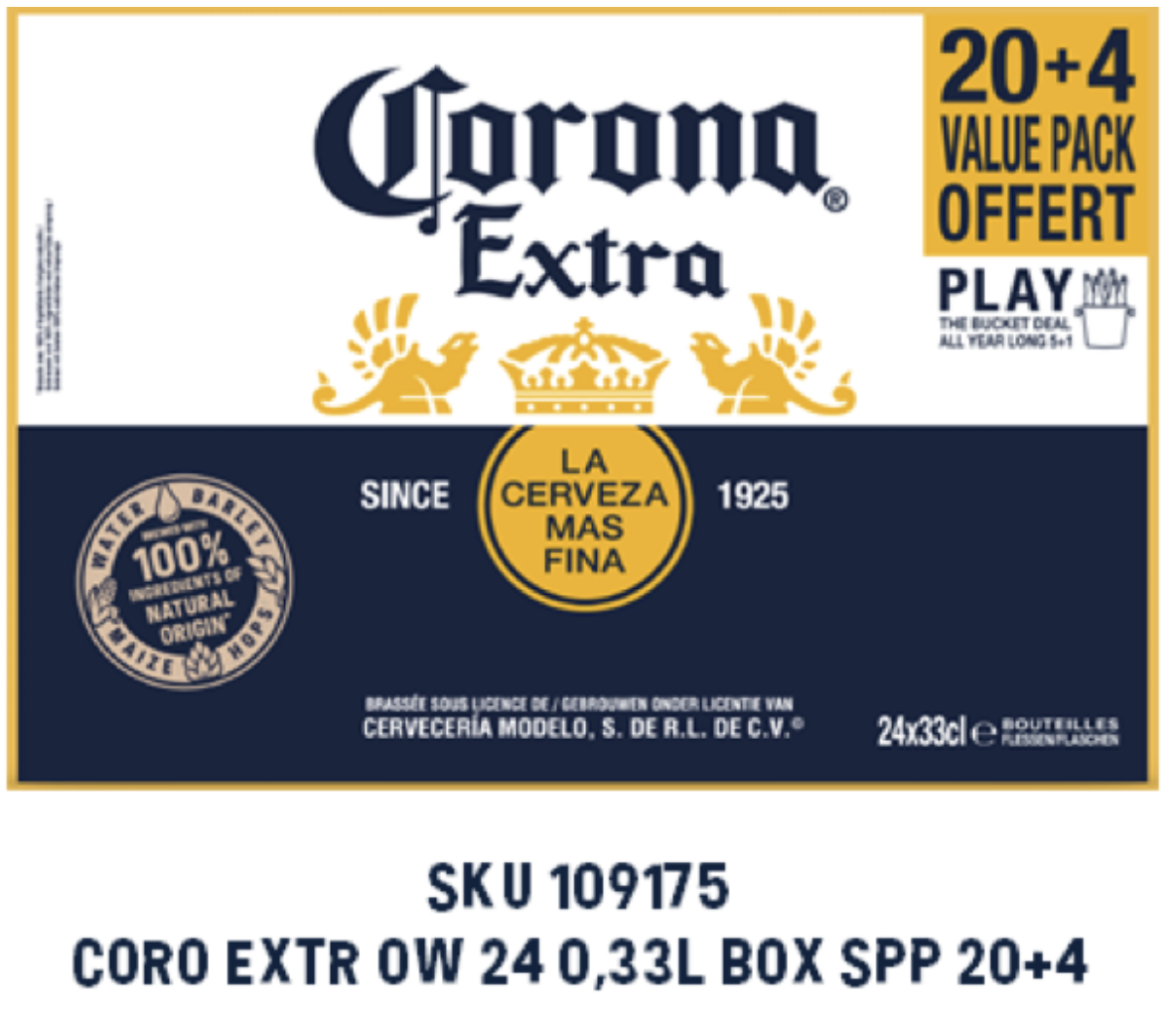 Corona Extra OW 20 + 4 GRATUIT