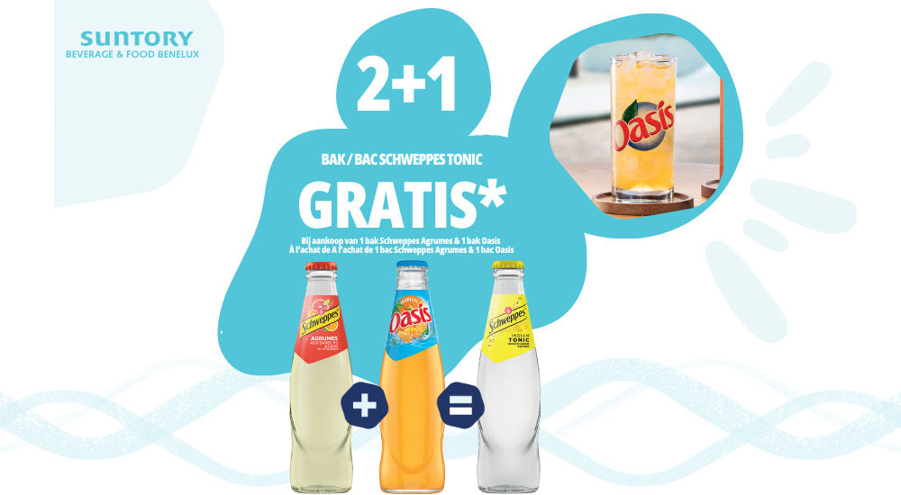 Promo Schweppes Agrum + Oasis = Tonic GRATUIT